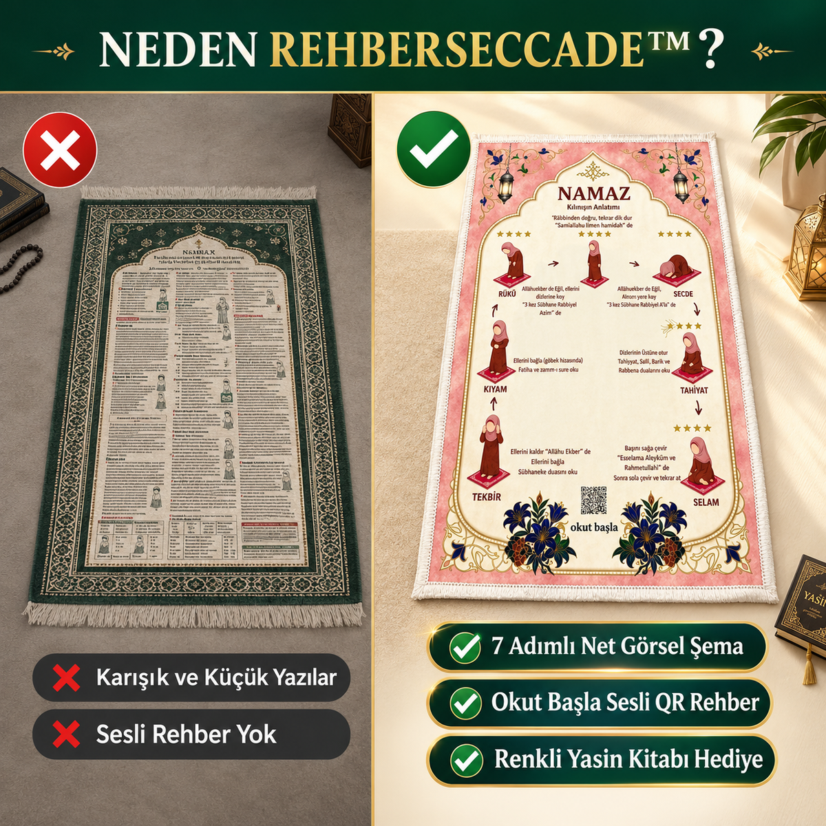 RehberSeccade™ | Namaz Öğreten Seccade